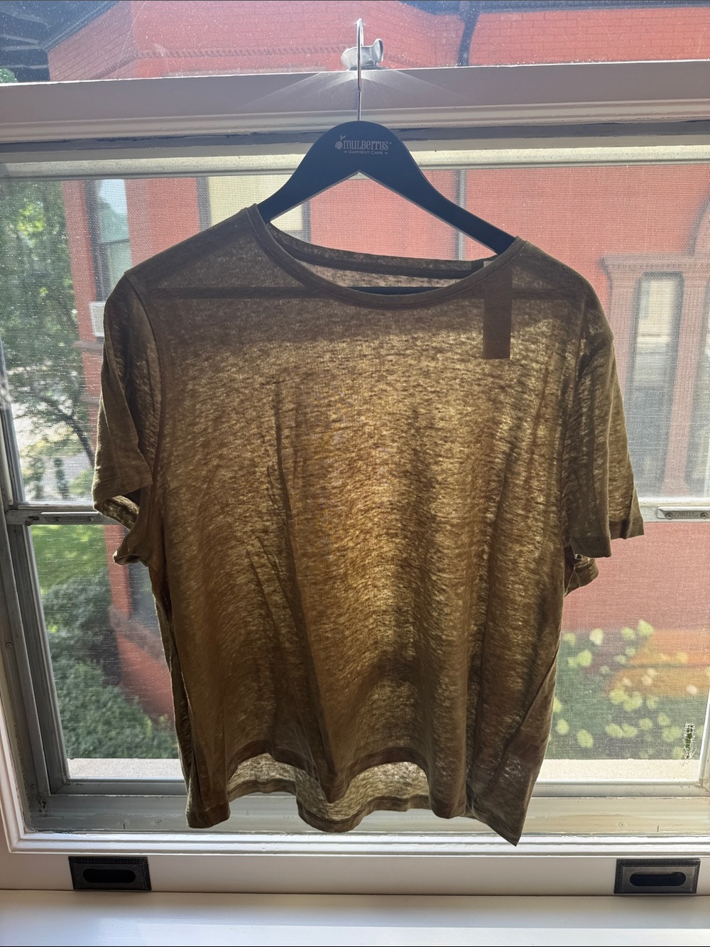 NWT J.Crew New Relaxed 100% Linen T-Shirt Olive Green XXL
